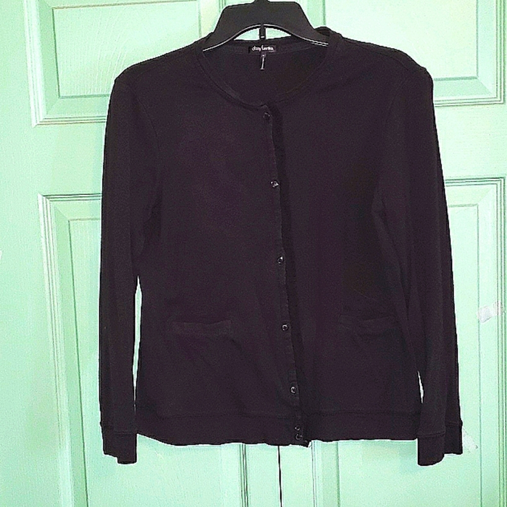 Daisey Fuentes Black (Size M/L) Buttondown Sweater